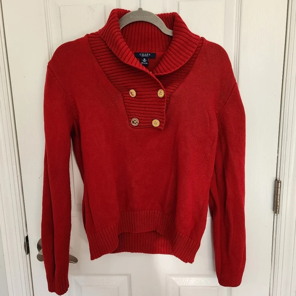 Chaps Red Knit Sweater